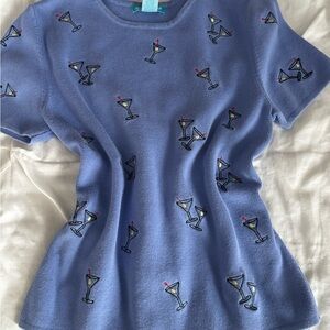 Alexandra Bartlett martini short sleeve sweater